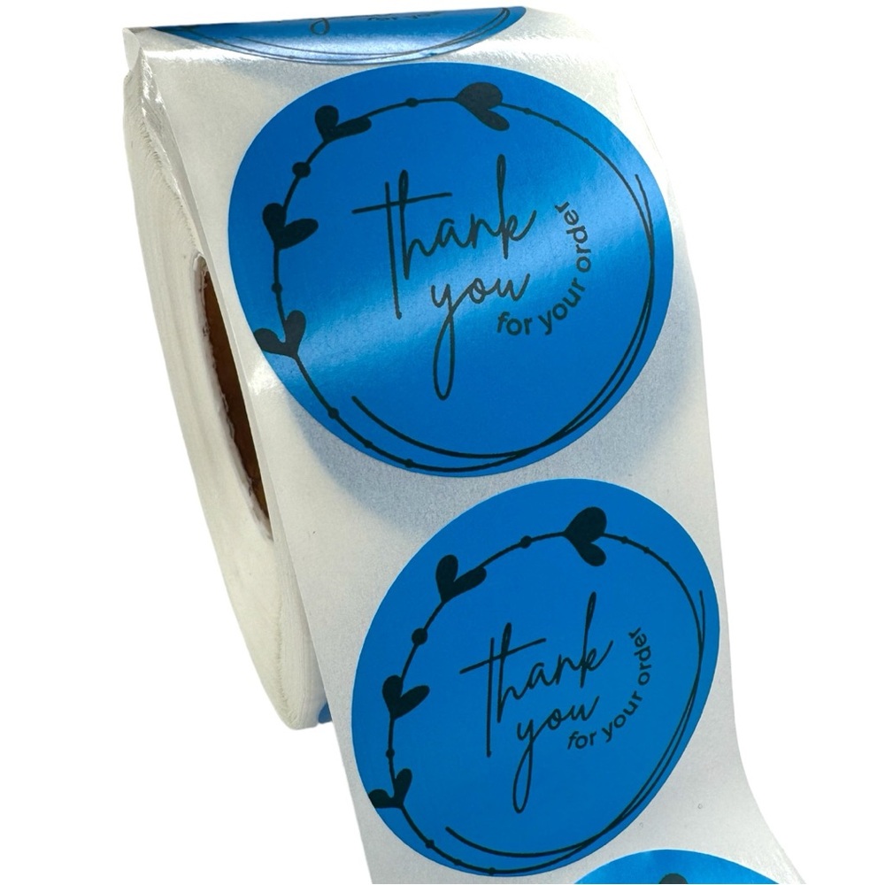 Pack of 100 Stickers 2in thank you for your order Stickers Packaging Supplies - Picture 3 of 6